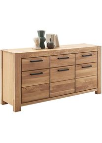 MCA living, Sideboard &raquo;Silias Sideboard&laquo; 1 Stk. tlg. Schubkastenf&uuml;hrung ged&auml;mpft, naturfarben, Holzwerkstoff, Massivholz, B/H/T: 172 cm x 85 cm x 45 