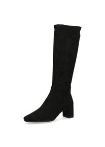 Caprice, Damen, Stiefel , Blockabsatz, Abendschuh, Langschaft-Stiefel mit Innenrei&szlig;verschluss, schwarz, 39, Klassischer Stiefel in eckiger Karreeform,