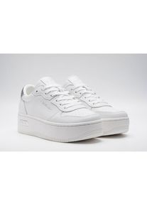 Replay, Damen, Plateausneaker Halbschuh, Freizeitsneaker, Schn&uuml;rschuh in cleaner Optik, wei&szlig;, 38, Zeitloser Sneaker von Replay mit Kontrastbesatz an 