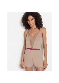 Lascana, Damen, Set, mit sch&ouml;nen Spitzendetails, nougat, N-Gr, 34 - N-Gr, nougat, Jumpy mit Spitzeneinsatz