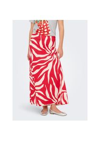 Only, Damen, Maxirock &raquo;ONLCHIGO SAKURA LONG SKIRT WVN&laquo; Viskosemischung, Barbados Cherry AOP:FLOWER, XL, Barbados Cherry AOP:FLOWER, Kn&ouml;chellanger Rock