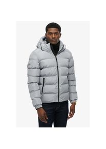 Superdry, Herren, &raquo;HOODED SPORTS PUFFER JACKET&laquo; mit Kapuze Kunstfaser, relaxed fit, Washed Denim, L, Washed Denim, Moderne Pufferjacke von Superdry