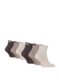 Puma, Damen, Kurzsocken &raquo; UNISEX QUARTER PLAIN 6P ECOM&laquo; 6 Paar, 6 Paar tlg. mit Rippb&uuml;ndchen, neutral / brown, 43-46, Damensocken von Puma