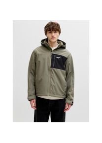 Jack & Jones Jack & Jones, Herren, Softshelljacke &raquo;JJNORTH SOFTSHELL JACKET&laquo; mit Kapuze, Dusty Olive, S, Moderne Jacke von Jack & Jones
