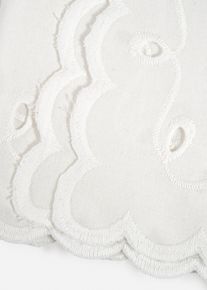 T&oslash;yservietter i &oslash;kologisk bomull med broderi (2-pack), hvit, st&oslash;rrelse 40x40 cm, bonprix