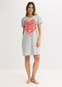 Nattkjole i 100% bomull (2-pack), gr&aring;, st&oslash;rrelse 40/42 (M), bonprix