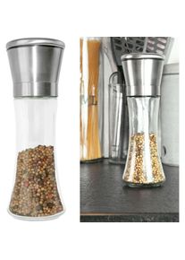 Lumarko Manuelle Pfefferm&uuml;hle mit Keramik-Mahlwerk, Pfefferm&uuml;hle + Salzm&uuml;hle, Transparent