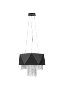 Elstead Lighting, Pendelleuchte, Zuma H&auml;ngeleuchte E27 6-fach 36cm Satinschwarz, Silber (E27)