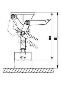 Blickle, M&ouml;belrollen, 748694 FF 125 Feststellfuss 1 St. Feststellfuss FF 125 Feststellfu