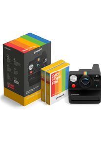 Polaroid NOW Gen3 Instant Camera Bluetooth Connected Bundle Camera Color Film 16 photos Black 6563, Sofortbildkamera, Schwarz