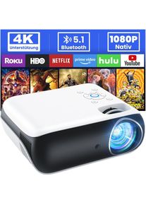 Hopvision H1 (Full HD, 9500 lm), Beamer, Weiss