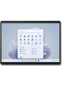Microsoft Surface Pro 9 (13", 256 GB, 8 GB, Ohne Tastaturlayout, Microsoft SQ3), Notebook, Silber