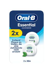 Oral-B, Zahnseide, Essential Floss mint gewachst 2x 50m Zahnseide 2x 50 m (50 m)