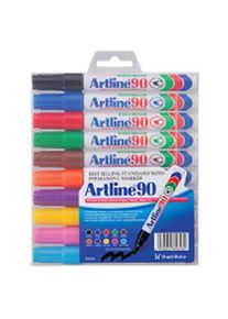 Artline EK90/10W Permanent ass farver - 10 pcs