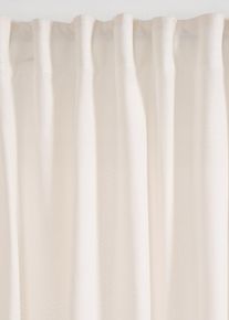 bonprix Draperie cu aspect de in, cu poliester reciclat (set/1 buc.), bej, &Icirc;/Lă: 145/140 cm