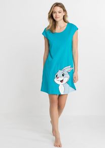 bonprix D&aacute;mska Nočn&aacute; ko&scaron;eľa, kr&aacute;tka, z čistej bio bavlny, modr&aacute;, 56/58