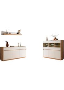 Home Affaire Wohnwand &raquo;Sonora, moderne Anbauwand, Komplettset in Kaschmir/Eiche&laquo; Komplett-Set, 3 Stk. tlg.