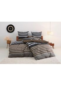 H.I.S. H.I.S Bettw&auml;sche &raquo;Majoran&laquo; 2 Stk. gestreifte Bettw&auml;sche in verschiedenen Qualit&auml;ten