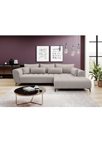 WERK2 Ecksofa &raquo;Garay, XXL-Liegefl&auml;che: elektrisch ausziehbar auf ca. 228&times;126 cm&laquo; Luxus in &Uuml;bergr&ouml;&szlig;e: XXL-Liegefl&auml;che, Komfort-Ottomane & stilvolle 