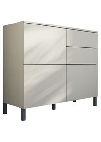 borchardt M&ouml;bel borchardt M&ouml;bel Kommode &raquo;Haama, modern, grifflos, Metallf&uuml;&szlig;e, praktisch, 3 T&uuml;ren&laquo; Push-To-Open, verstellbare Einlegeb&ouml;den, viel Stauraum, Breite 93cm