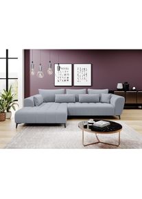 WERK2 Ecksofa &raquo;Garay, XXL-Liegefl&auml;che: elektrisch ausziehbar auf ca. 228&times;126 cm&laquo; Luxus in &Uuml;bergr&ouml;&szlig;e: XXL-Liegefl&auml;che, Komfort-Ottomane & stilvolle 