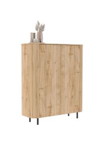 Home Affaire INOSIGN Highboard &raquo;Murano, B/H 131/154 cm, 2 T&uuml;ren, Stauraumschrank, Hochkommode&laquo; Formgebogenes MDF, Stirnseiten mit Rundung, F&uuml;&szlig;e und 