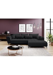 WERK2 Ecksofa &raquo;Garay, XXL-Liegefl&auml;che: elektrisch ausziehbar auf ca. 228&times;126 cm&laquo; Luxus in &Uuml;bergr&ouml;&szlig;e: XXL-Liegefl&auml;che, Komfort-Ottomane & stilvolle 