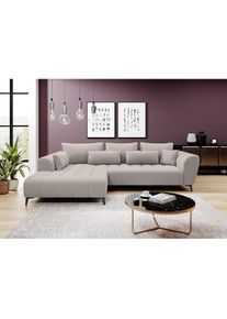 WERK2 Ecksofa &raquo;Garay, XXL-Liegefl&auml;che: elektrisch ausziehbar auf ca. 228&times;126 cm&laquo; Luxus in &Uuml;bergr&ouml;&szlig;e: XXL-Liegefl&auml;che, Komfort-Ottomane & stilvolle 