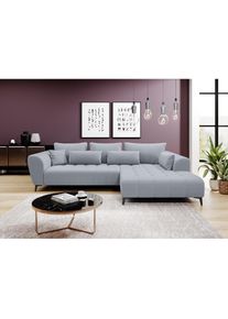 WERK2 Ecksofa &raquo;Garay, XXL-Liegefl&auml;che: elektrisch ausziehbar auf ca. 228&times;126 cm&laquo; Luxus in &Uuml;bergr&ouml;&szlig;e: XXL-Liegefl&auml;che, Komfort-Ottomane & stilvolle 