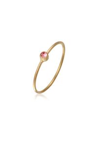 Elli Silberring &raquo;Ring Stacking Kristalle 925 Silber Vergoldet&laquo; rosa, Gr&ouml;&szlig;e 42