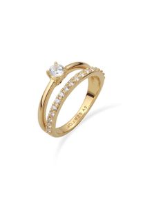 Elli Silberring &raquo;Ring mit Kristallen von Swarovski 925 Sterling Silber&laquo; goldfarben, Gr&ouml;&szlig;e 56