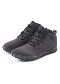 Stiefelette Vivance "Freizeitschuh, Halbschuh, Sneaker", Damen, Gr. 45, schwarz, Obermaterial: 100% Textilmaterial. Decksohle: 100% Textilmaterial. Futter: 100% Textilmaterial. Laufsohle: 100% Synthetik, unifarben, Basic, Schuhe Stiefelette, zum Reinschl&uuml;pfen mit elastischen Schn&uuml;rb&auml;ndern und Warmfutter VEGAN