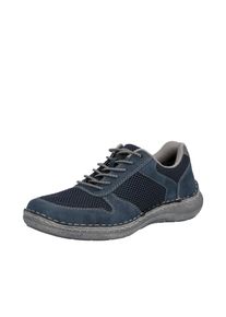 Slip-On Sneaker Rieker, Herren, Gr. 44, Textil, blau (dunkelblau), Lederimitat, Mesh, Schuhe Slip-On Sneaker, Freizeitsneaker, Halbschuh, Schlupfschuh mit Gummizug