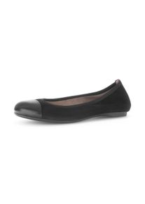 Ballerina Gabor, Damen, Gr. 44, schwarz, Glattleder, Veloursleder, Schuhe Ballerina, Flats, Komfortschuh, Businessschuh in klassischer Optik