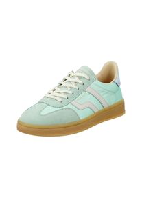 Sneaker Gant "Cuzima", Damen, Gr. 37, Leder Textil, gr&uuml;n (duty mint, leuchtendes blau), Leder, Nylon, Veloursleder, kontrastfarbene Details, Schuhe Sneaker, Retro Sneaker, Schn&uuml;rschuh mit Kontrastbesatz