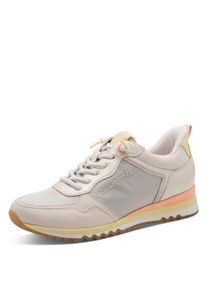 Slip-On Sneaker Marco Tozzi, Damen, Gr. 40, Textil, beige (creme kombiniert), Lederimitat, Textil, unifarben mit Farbeinsatz, Schuhe Slip-On Sneaker, Freizeitschuh, Halbschuh, Schn&uuml;rschuh mit Feel Me-Ausstattung