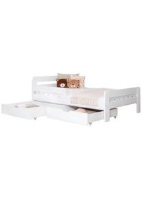 Bett Bennet mit Schubkasten ca. 120x200 cm Wei&szlig;