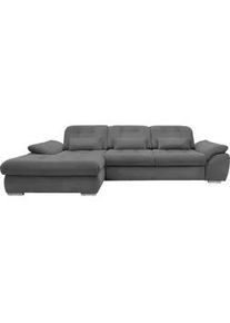 Ecksofa Rigatti mit Bettkasten ca. 184x314 cm Graubraun