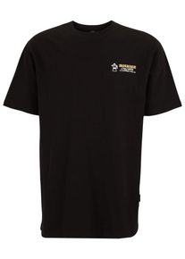 Djinns Koszulka 'Sunday Coffee' dla mężczyzn musztardowy / czarny / biały Rozmiar M