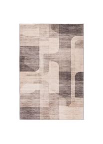 Kayoom, Teppich &raquo;Bluster 225&laquo; rechteckig 7 mm H&ouml;he Kurzflor, Wohnzimmer, Taupe, Polyester, B : 200 cm 1 Stk. - 7 mm