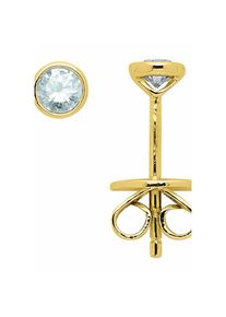 Adelia&acute;s Adelia ́s, Damen, Paar Ohrstecker &raquo;585 Gold Ohrringe Ohrstecker mit Diamant Brillant &Oslash; 3, 8 mm&laquo;, gold, gold, Ma&szlig;e - &Oslash; 3,8 mm