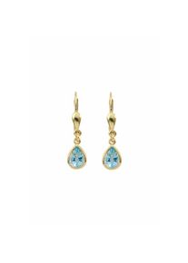 Adelia&acute;s Adelia ́s, Damen, Paar Ohrstecker &raquo;585 Gold Ohrringe Ohrh&auml;nger mit Aquamarin&laquo;, blau, blau, Ma&szlig;e - Breite 6,3 mm - H&ouml;he 8,3 mm
