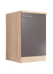 respekta, Sp&uuml;lenschrank &raquo;Merle&laquo; Breite 50 cm, mit Soft-Close Funktion, Stangengriffe aus Metall, Grau, Eiche S&auml;gerau Nachbildung - B/H/T: 50 cm x 84,8