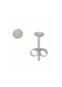 Adelia&acute;s Adelia ́s, Damen, Paar Ohrstecker &raquo;585 Wei&szlig;gold Ohrringe Ohrstecker mit Diamant Brillant &Oslash; 4, 3 mm&laquo;, silber, silber, Ma&szlig;e - &Oslash; 4,3 mm