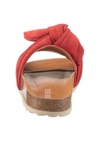 VERBENAS, Damen, Pantolette &raquo;Roxy Roda&laquo; Sommerschuh, Flat, Pool Slides mit modischer Schlaufe, rot, 35, Modischer Knoten auf der Schlaufe