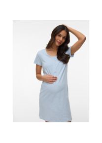 MAMALICIOUS, Damen, Umstandsnachthemd &raquo;MLMIRA SOLID JRS NIGHTGOWN 2F A. E. NOOS&laquo; Baumwolle, regular fit, Heather, L - N-Gr, Nachthemd von MAMALICIOUS