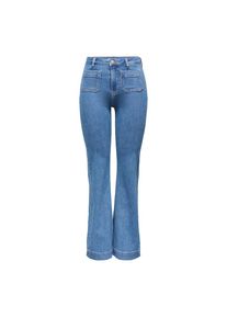 Only, Damen, Bootcut-Jeans &raquo;ONLMADISON HW POCKET FLARED DNM GEN540&laquo;, Light Blue Denim, L&auml;nge 32, 33 - L&auml;nge 32, Light Blue Denim, Flared Fit Jeans von