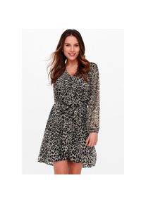 Only, Damen, &raquo;ONLCERA 3/4 SHORT DRESS WVN NOOS&laquo; Sommerkleid, Pumice Stone LEONORA, N-Gr, M - N-Gr, Pumice Stone LEONORA, 3/4-&Auml;rmel und elastischer 