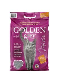 pet-earth Katzenstreu Golden Grey Master Kinderpulver (Klumpend, Neutralisierend, Nicht staubend, Schnell absorbierend), Katzenstreu