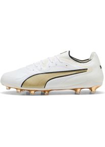 Puma, Herren, Fussballschuhe, KING 20 ULTIMATE FG/AG (44.5), Gold, Weiss